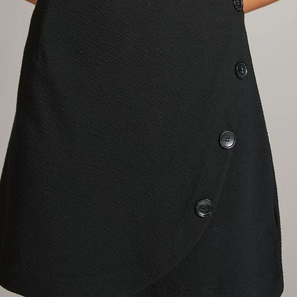 Maeve Knit Mini Wrap Skirt Black Medium - Picture 3 of 12